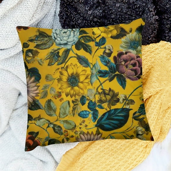 Creowell Exotic Garden V Throw Pillow Insert-Home Decor by Burcu Korkmazyurek, 18x18in