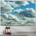 thumbnail image 1 of Creowell  Fabric Blue Sky Tapestry White Clouds Wall Picture Tapestry Wall Hanging Blue Sky Wall Tapestry for Bedroom Aesthetic Living Room College Dorm Decor Study Room Decor 40x30inch, 1 of 6