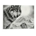 thumbnail image 1 of Creowell Fall Decor The Wolf Canvas Wall Art Picture 20x16in for Living Room Bedroom Canvas Print 20x16in, 1 of 3