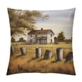 thumbnail image 1 of Creowell Farm House Field Tree Fashion Style Dirt-Resistant Throw Pillow Covers for Couch Sofa Bed Living Room Bedroom for Car 1PC 12x12in, 1 of 5