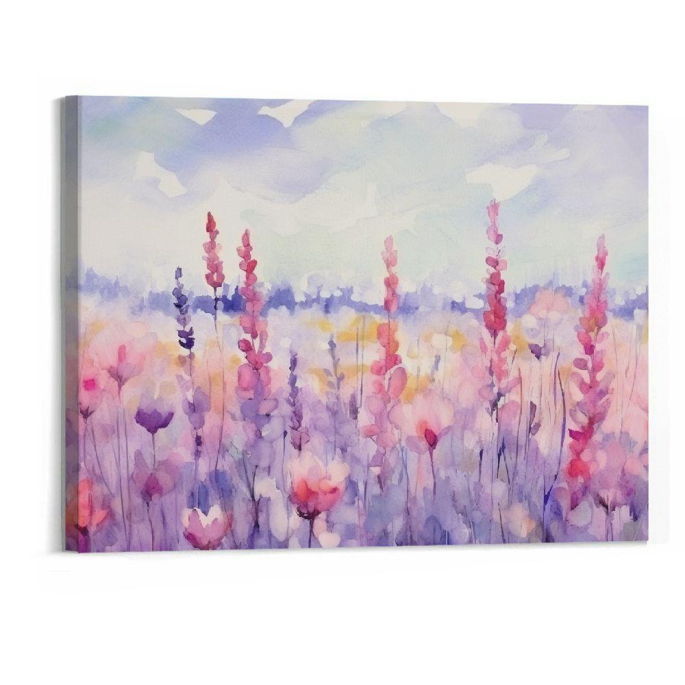 Creowell Farmhouse Lavender Decor Wall Art Rustic Country Purple Flower ...
