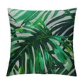 thumbnail image 1 of Creowell  Farmhouse Pillow Covers Tropical Palm Leaves Lumbar Pillow Covers Home Decorative Cushion Case for Sofa Couch Housewarming Gifts Family Room Décor 12x12in, 1 of 5