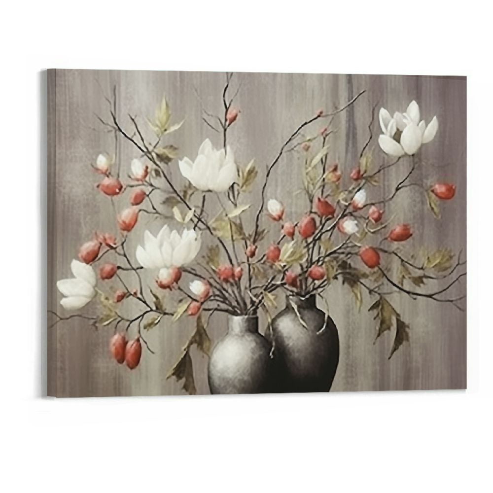 Creowell Farmhouse Wall Art - Plant Flower Pictures Wall Art, Modern ...