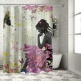 thumbnail image 1 of Creowell  Fashion Shower Curtain, Fairy Girl with Wings in a Floral Fantasy Garden Theme Flying Butterflies Printed, Bathroom Decor for Playroom Set with Hooks 36x72, 1 of 7