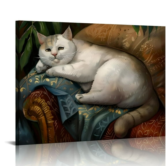 Creowell Fernando Botero Canvas Wall Art Print Modern Home Decor Living Room Bedroom Office Wall Decor 20x16in