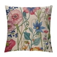 thumbnail image 1 of Creowell Floral Pillow Cover Flower Pillow Case Botanical Plant Green Leaf and Colorful Wildflower Pillows Soft Decorative Square Couch Pillow Cover，Home Decor for Sofa Bedroom Car Couch, 1 of 5