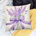 thumbnail image 1 of Creowell Flower Bow Polka Dots Pillow Covers Decoration Square Cushion Cover for Home Sofa Couch 18x18in, 1 of 5
