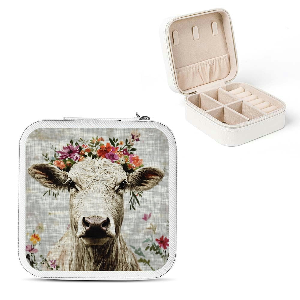 Creowell Flower Crown Jewelry Storage Box for Necklace, Ring, Earring ...