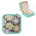 thumbnail image 1 of Creowell Flower Pattern Travel Jewelry Box for Necklaces Rings Earrings Green, 1 of 5
