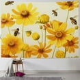 thumbnail image 1 of Creowell Flowers Bees Airbrush Painting Tapestry for Dorm Home Room Wall Decoration Short Plush Fabric Multi-functional Wall Hanging Bedspread Tablecloth Dorm Decoration Beach Shawl 40x60inch, 1 of 6