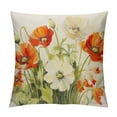 thumbnail image 1 of Creowell Flowers Fashion Style Dirt-Resistant Throw Pillow Covers for Couch Sofa Bed Living Room Bedroom Short Plush Square 1PC 22x22in, 1 of 5