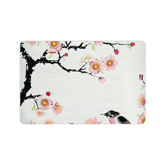 Creowell Flowers Fast Absorption Home Diatom Mud Mats Non-Slip 24x16in