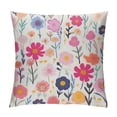 thumbnail image 1 of Creowell Flowers Pillow Cases with Zipper for Home Decor in Living Room, Bedroom, Car, and Couch - Aesthetic Decorative Design - 1PC 12x12in, 1 of 5