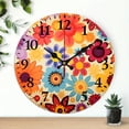 thumbnail image 1 of Creowell Flowers Wall Art Clock 10 Inch Silent Mechanical Decor 10x10in, 1 of 8