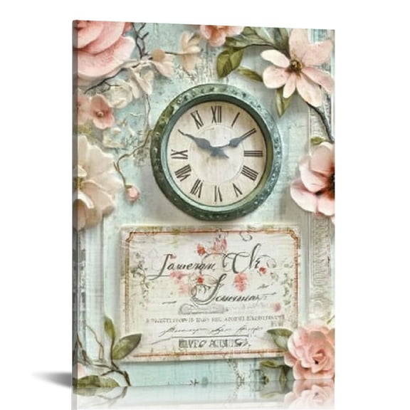 Creowell Flowers Wall Decor Canvas Art for Home Office Bedroom 12x16in