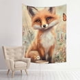 thumbnail image 1 of Creowell Fox Butterfly Field Tapestry Wall Decoration for Dorm 30x40in, 1 of 5