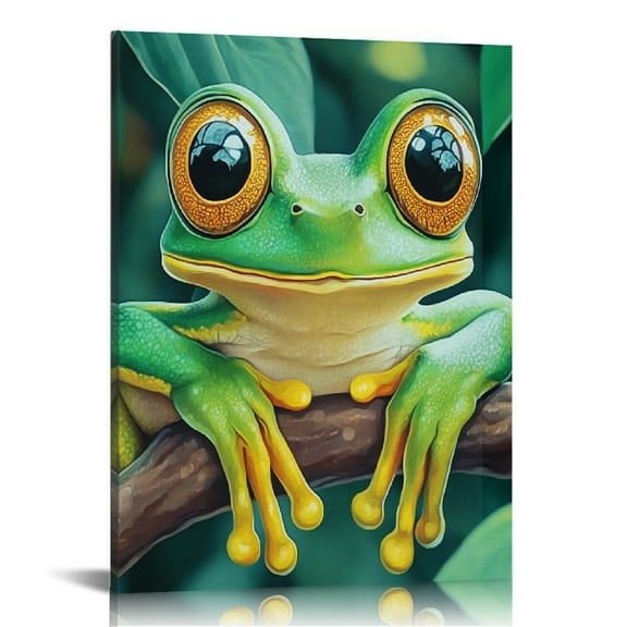 Creowell Frog Eyes Branch Canvas Wall Art Home Decor 12x16 16x20 16x20in