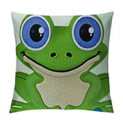 Creowell  Frog  Throw Pillow Cover ,Frog Cushion Pillow Cover Home Decoration,Frog Frogs Gifts for Frog Frogs Lovers Women Teen Girls