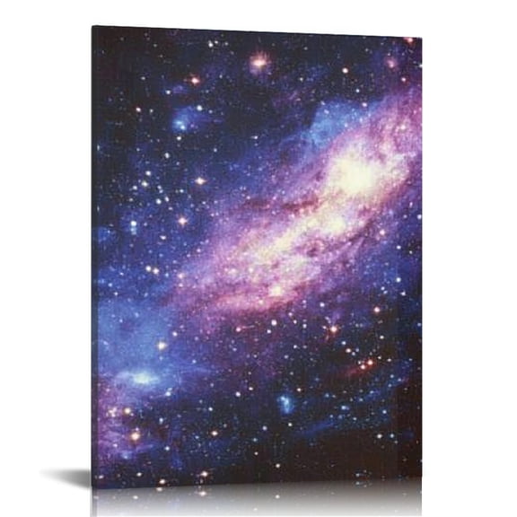 Creowell Galaxy Canvas Wall Art Prints for Home Decor Living Room Bathroom Bedroom Office, Perfect Gift Idea for Wedding Anniversary Christmas 12x16in