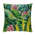 thumbnail image 1 of Creowell Get Orange Leaves Outdoor Throw Pillow Cover Green Tropical Palm Leaves Banana Leaves Brightness Leaves Decorative Pillows Farmhouse Cushion Cases Home Decor for Couch 18x18in, 1 of 5