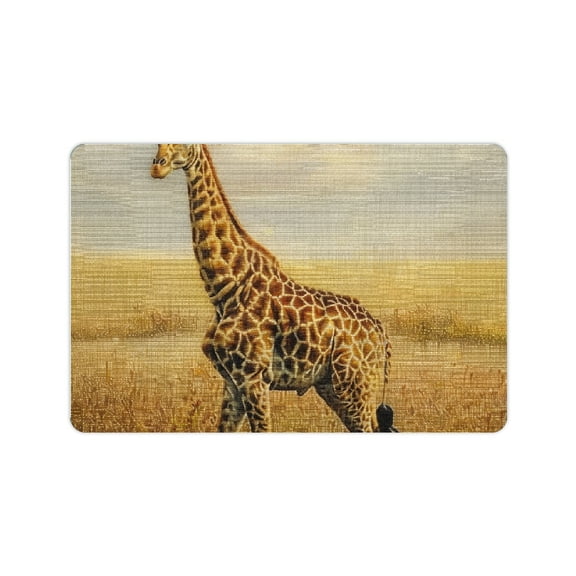 Creowell Giraffe Tall Grass Diatom Mud Bath Mat Eco-Friendly Quick Dry 24x16in
