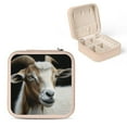 thumbnail image 1 of Creowell Goat Horns Travel Jewelry Box for Necklace, Ring, Earring - Compact Size, Versatile Case with Zipper Closure - Mother's Day Gift Pink, 1 of 5