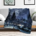 thumbnail image 1 of Creowell Gothic Art Warm Cozy Decorative Blanket Flannel Durable Soft and Warm Multifunctional Blanket for Sofa, Travel, Camping, Bed, Chair - All Season Gift Blanket 50x60in, 1 of 7