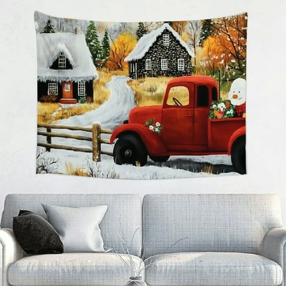 Creowell Grandma Moses Tapestry Wall Hanging Home Decor 100% Polyester 40x30in