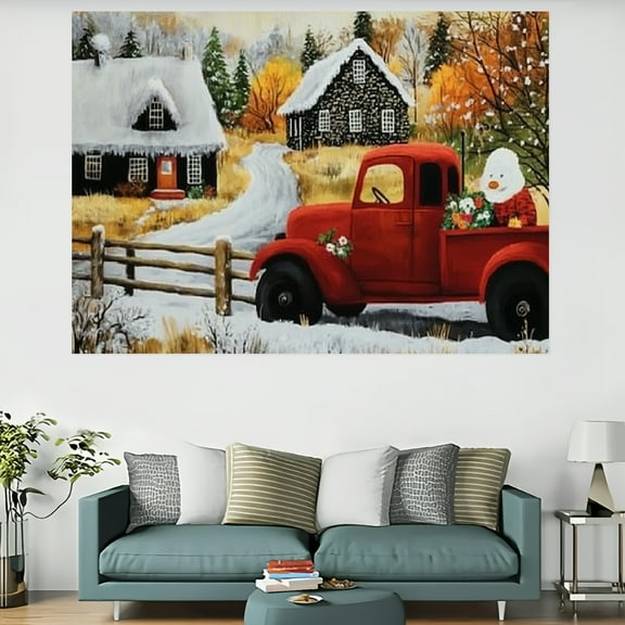 Creowell Grandma Moses Tapestry Wall Hanging Home Decor 100% Polyester 60x40in