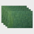 thumbnail image 1 of Creowell Green Christmas Placemats Set of 4 - Wipe Clean Placemats - Washable Heat Resistant Placemats for Dining Table (Green, 4) 18x12in, 1 of 8