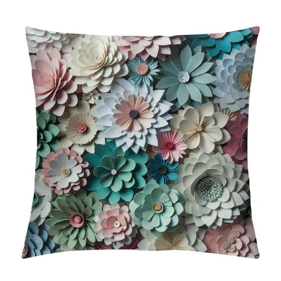 Creowell Green Colorful Succulent Print Throw Pillow Covers Decorative Throw Pillows for Couch Sofa Bed Throw Pillow Cover Cushion Covers Pillowcases for Holiday Decorative