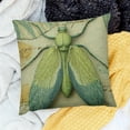 Creowell Green Insect Throw Pillow Cover Farmhouse Decor for Sofa Couch