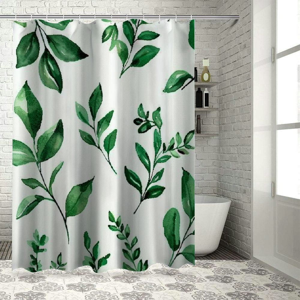 Green Leaf Shower Curtain