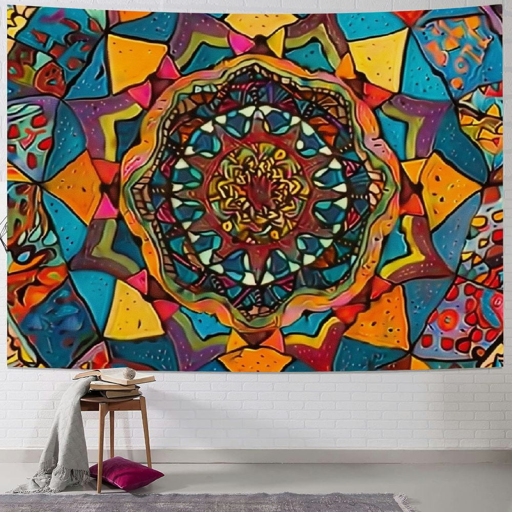 Creowell Green Mandala Tapestry Wall Hanging Indian Hippie Wall Decor ...