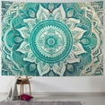 thumbnail image 1 of Creowell  Green Ombre Mandala Tapestry Wall Hanging,Indian Beach Throw Blanket Hippie Tapestries,Boho Decor,Meditation Yoga Mat Rugs 40x30inch, 1 of 6