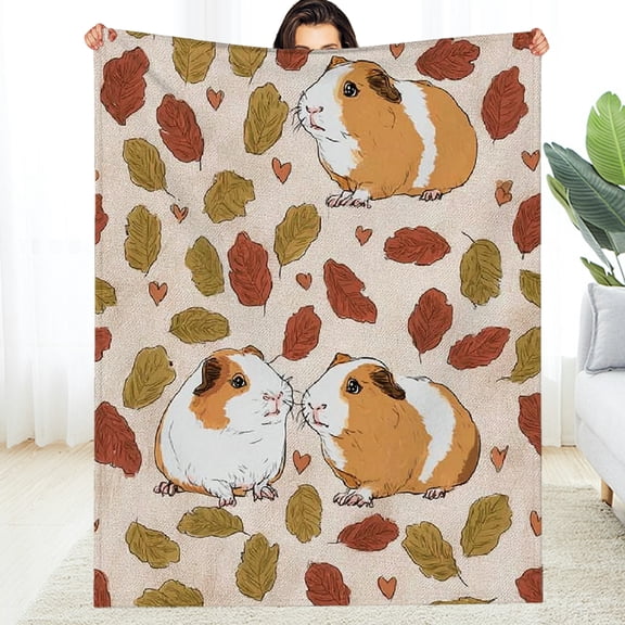 Creowell Guinea Pig Blanket Plush Throw Blanket - Ultra Soft & Warm, Comfy & Lightweight - Perfect for Couch, Travel, Bedroom, Bed, Living Room - Cozy, Fuzzy Gift 30*40in