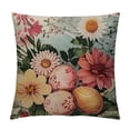 thumbnail image 1 of Creowell   Happy Easter Pillow Covers, Striped Hello Spring Floral Bunny Rabbit Eggs Decorative Farmhouse Throw Pillowcases for Home Sofa Couch Decoration White, 1 of 5