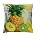 Creowell Hello Summer Throw Pillow Covers Watermelon Pineapple
