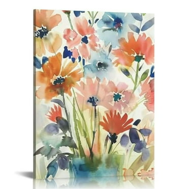 Creowell Holland Spring Mix  Canvas Wall Art Print, Floral Home Decor Artwork, 16x20 in/12x16 in