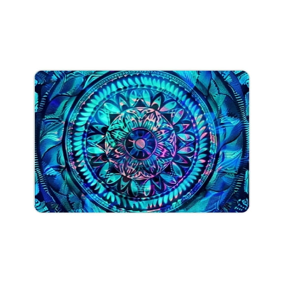 Creowell Hologram Diatom Mud Bath Mat Quick Drying Non-Slip Rug 24x16in