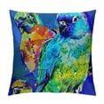 thumbnail image 1 of Creowell Home Decorative Square Throw Pillowcases Watercolor Oil Painting Lovely Animal Parrot Cute Birds Patten Cushion Pillow Covers for Outdoor/Indoor Couch Pillows Decor, 1 of 5