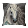 thumbnail image 1 of Creowell  Horse Pillow Case,Beautiful African White Horse Cushion Cover Square Standard Home Decorative for Men/Women White Gray, 1 of 5