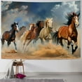 thumbnail image 1 of Creowell Horses Tapestries, Galloping Wild Farm Animal Running Desert Steed Lovely Painting Wall Art Decor Wall Hanging, Men Guys Tapestry for Bedroom Room Home Dorm, Multi Size Painting, 1 of 6