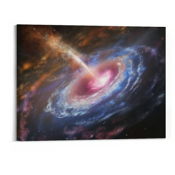 Creowell Hubble Probe Star Tsunami Through The Galaxy Poster Cosmic Black Hole Wall Art Modern Home Living Room Decor Picture Astronomer Decor -20x16 in