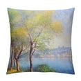 thumbnail image 1 of Creowell Impressionism Pillow Covers High-Quality Short Plush Square Design 1PC 12x12in, 1 of 5