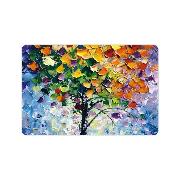 Creowell Impressionist Painting Diatom Mud Mat Non-Slip Home Rug 24x16in