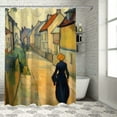 thumbnail image 1 of Creowell Impressionist Painting Pretty Shower Curtain Bathroom Decor Polyester Fiber Chic Modern Style with Hooks 69x72, 1 of 7
