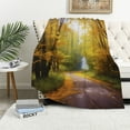 thumbnail image 1 of Creowell Impressionist Painting Throw Blanket for Couch Sofa Bed Office Travel Camping School Flannel Blanket Exquisite Gifts All Seasons Bedding Variety of Sizes 60x80in, 1 of 6