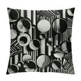 thumbnail image 1 of Creowell Industrial Throw Pillow Cushion Cover, Round 3D Style Construction Theme Modern Circles Print, Decorative Square Accent Pillow Case, Brown Caramel White, 1 of 5