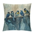 thumbnail image 1 of Creowell Ink Painting Watercolor Blue Birds Spring Home Sofa Chair Bed Decoration Lumbar Pillowcase Decorative Throw Pillow Cover Case, 1 of 5